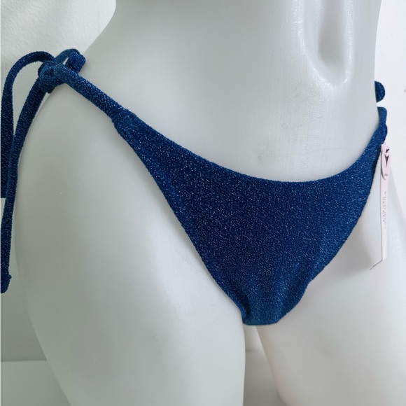 Victoria's Secret Sparkling Blue Bikini 2 pc set Sz 36D / Small NWT - Picture 3 of 12